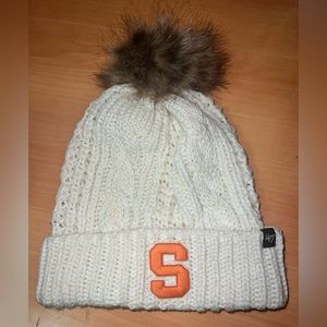White new Syracuse hat